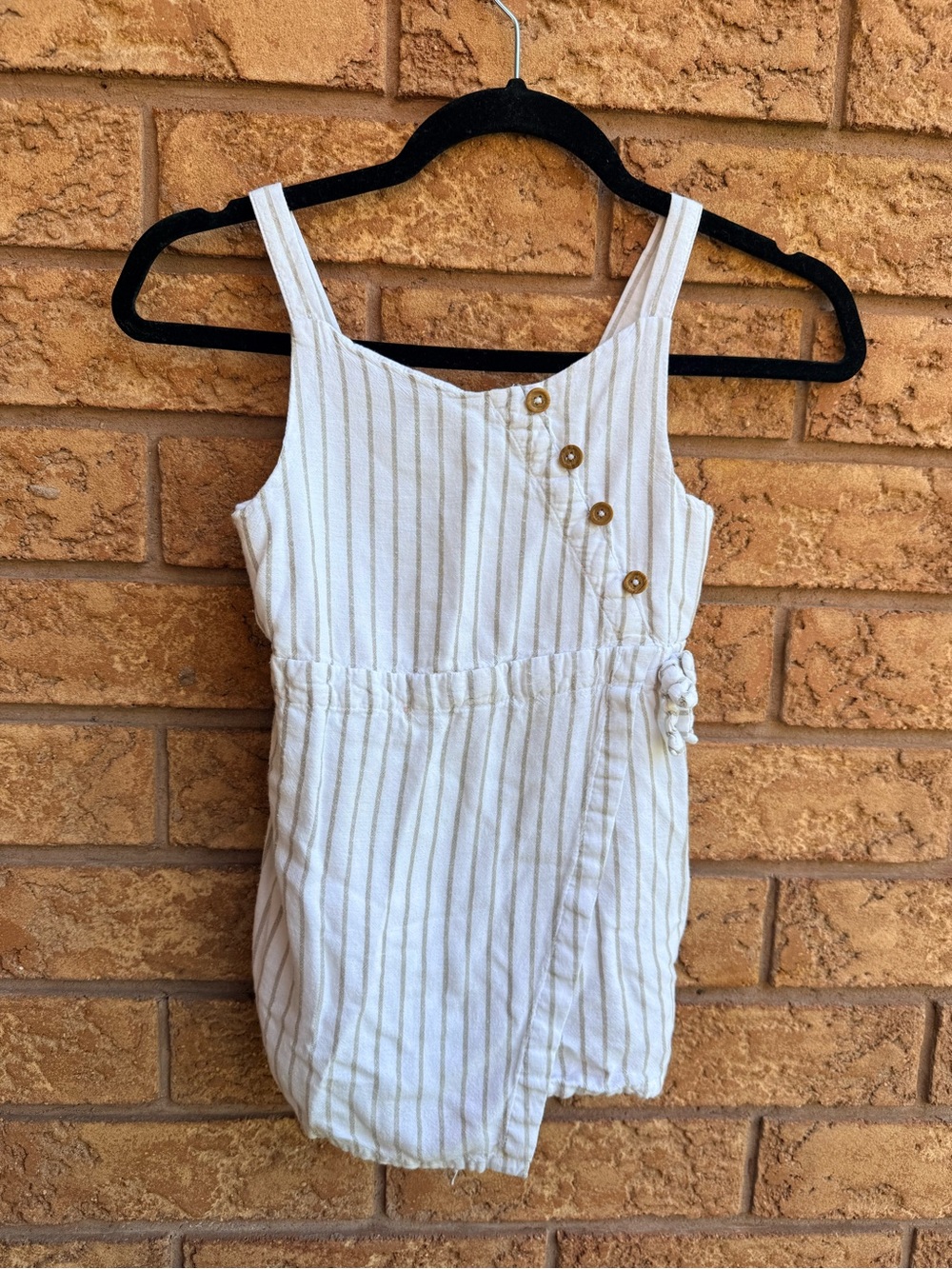 💫4/$25 • Haute Hippie Kids Style Striped Wrap Romper with Button Detail